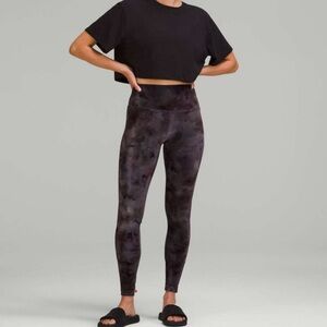 Lululemon Wunder Lounge High Rise Velour Tight 28” Interstellar Dark Grey